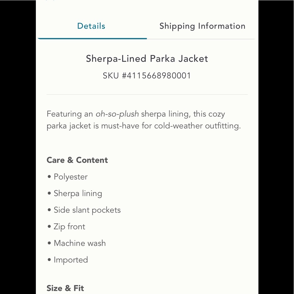 NWT Anthropologie Sherpa lined parka jacket - Picture 5 of 5